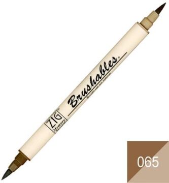 Zig Brushables 2 Renk Tonu Fırça Uçlu Marker Kalem 065 root beer float