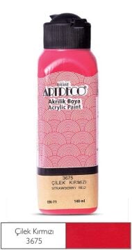 Artdeco Yeni Formül Akrilik Boya 140 ml 3675 Çilek Kırmızı