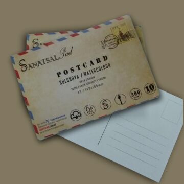 Sanatsalpad Postcard Suluboya Blok 300 gr A6 10 Yaprak