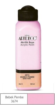 Artdeco Yeni Formül Akrilik Boya 140 ml 3674 Bebek Pembe