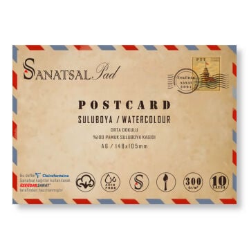 Sanatsalpad Postcard Suluboya Blok 300 gr A6 10 Yaprak
