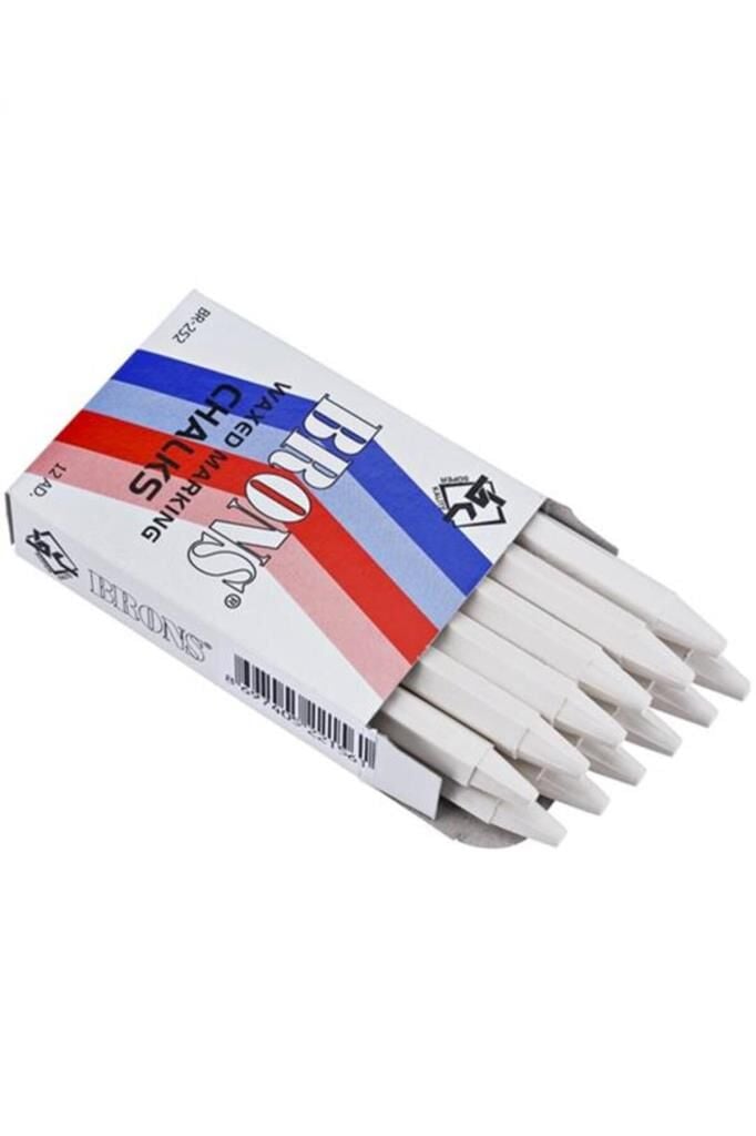 Brons Yağlı Marka Tebeşir Beyaz 12 Li Br-252