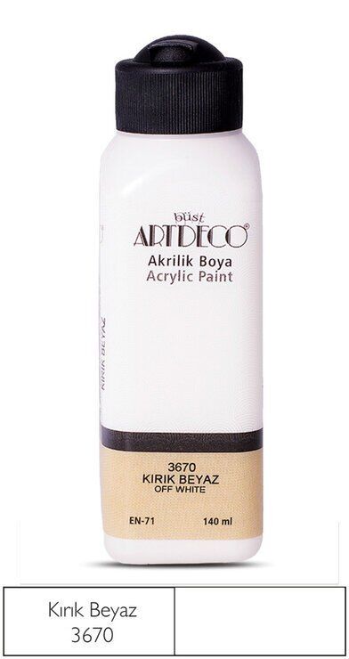 Artdeco Yeni Formül Akrilik Boya 140 ml 3670 Kırık Beyaz