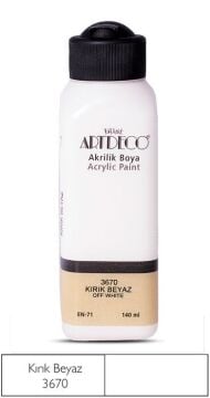 Artdeco Yeni Formül Akrilik Boya 140 ml 3670 Kırık Beyaz