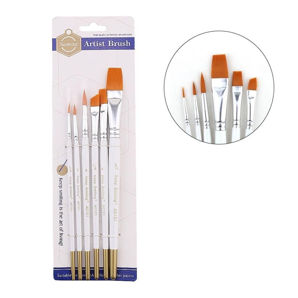 Keep Smile 6 lı Sentetik Kıl Fırça Seti