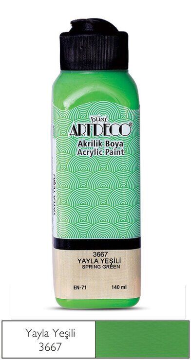 Artdeco Yeni Formül Akrilik Boya 140 ml 3667 Yayla Yeşili