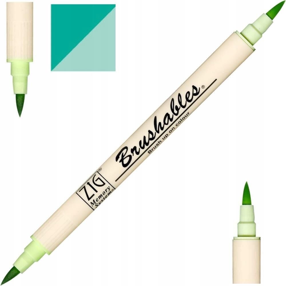 Zig Brushables 2 Renk Tonu Fırça Uçlu Marker Kalem 045 Cool Cucumber