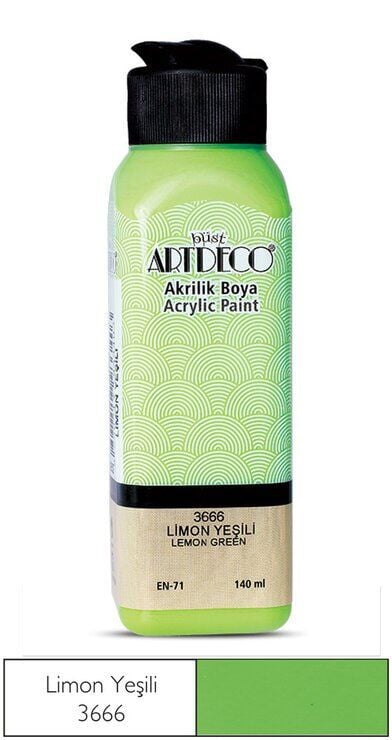 Artdeco Yeni Formül Akrilik Boya 140 ml 3666 Limon Yeşili