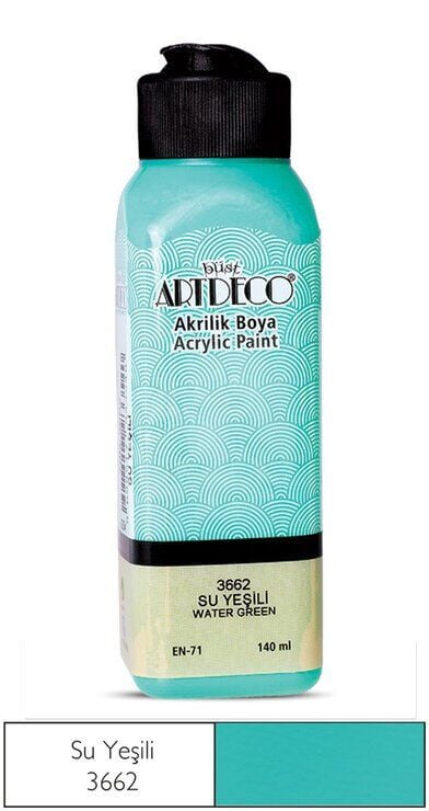 Artdeco Yeni Formül Akrilik Boya 140 ml 3662 Su Yeşili