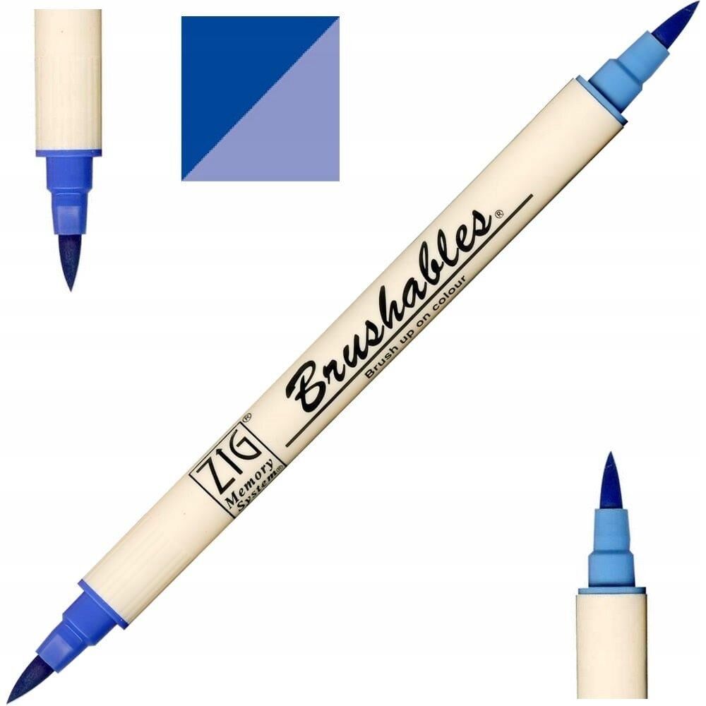 Zig Brushables 2 Renk Tonu Fırça Uçlu Marker Kalem 030 Pure Blue
