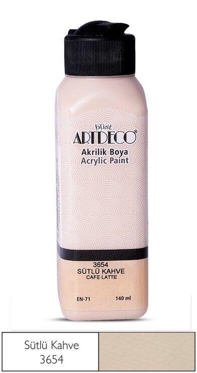Artdeco Yeni Formül Akrilik Boya 140 ml 3654 Sütlü Kahve