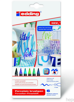 Edding 4200 Soğuk Renkler 6'lı Set Porselen Kalemi