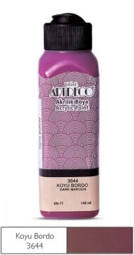 Artdeco Yeni Formül Akrilik Boya 140 ml 3644 Koyu Bordo