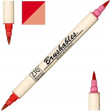 Zig Brushables 2 Renk Tonu Fırça Uçlu Marker Kalem 020 Pure Red