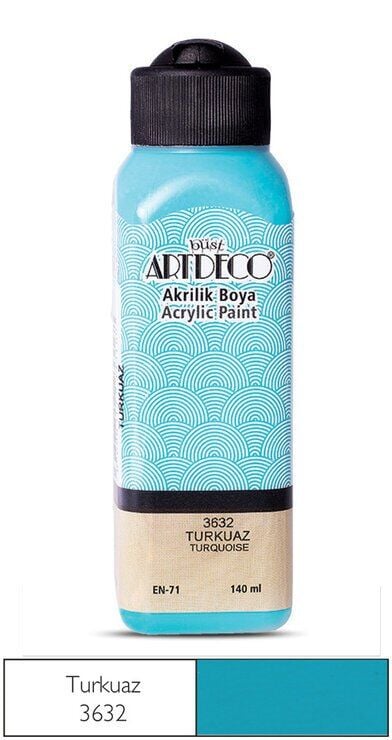 Artdeco Yeni Formül Akrilik Boya 140 ml 3632 Turkuaz