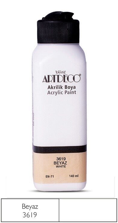 Artdeco Yeni Formül Akrilik Boya 140 ml 3619 Beyaz