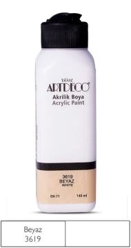 Artdeco Yeni Formül Akrilik Boya 140 ml 3619 Beyaz