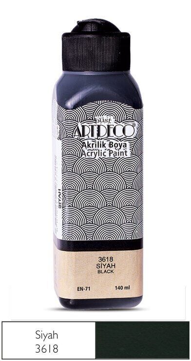 Artdeco Yeni Formül Akrilik Boya 140 ml 3618 Siyah