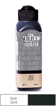 Artdeco Yeni Formül Akrilik Boya 140 ml 3618 Siyah