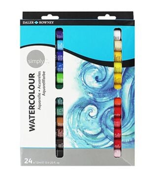 Daler Rowney Simply 24x12ml 24 Renk Suluboya seti