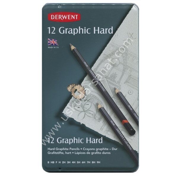 Derwent Graphic Hard Pencils 12'li Set (34213)