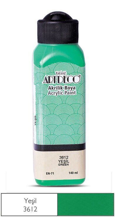 Artdeco Yeni Formül Akrilik Boya 140 ml 3612 Yeşil