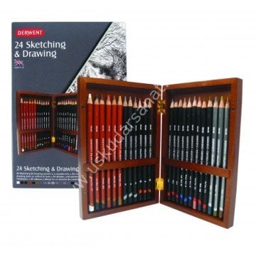 Derwent Sketching & Drawing 24'lü Ahşap Set (2300154)