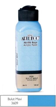 Artdeco Yeni Formül Akrilik Boya 140 ml 3609 Bulut Mavi