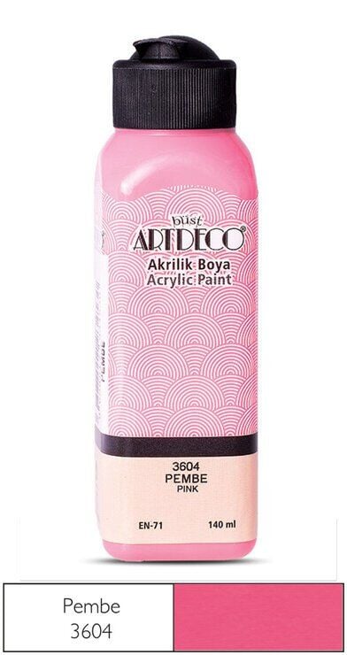 Artdeco Yeni Formül Akrilik Boya 140 ml 3604 Pembe