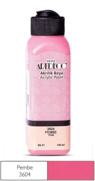 Artdeco Yeni Formül Akrilik Boya 140 ml 3604 Pembe