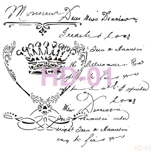 Cadence Home Decor Mobilya - Duvar Stencil 45x45cm HD-01