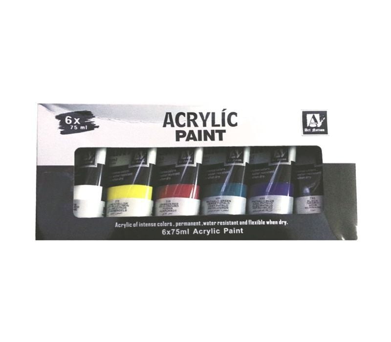 Art Nation Fine Art Akrilik Boya 6 Renk x 75 ml.