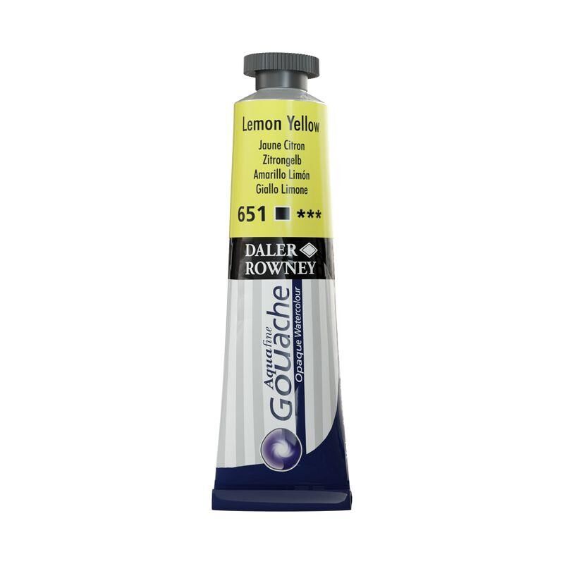 Daler Rowney Aquafine Guaj Boya Tüp 15ml Lemon Yellow 651