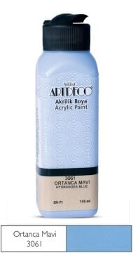 Artdeco Yeni Formül Akrilik Boya 140 ml 3061 Ortanca Mavi