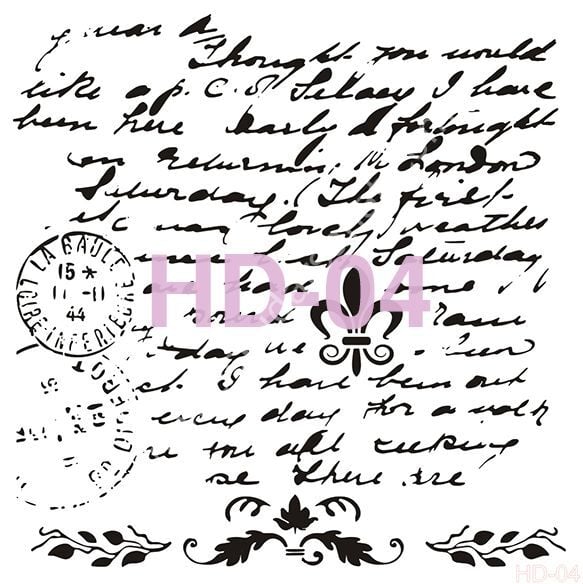 Cadence Home Decor Mobilya - Duvar Stencil 45x45cm HD-04