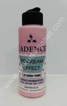 Cadence 3D Cream Effect Boya 120ml 352 Bebek Pembe