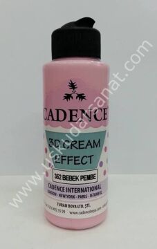 Cadence 3D Cream Effect Boya 120ml 352 Bebek Pembe