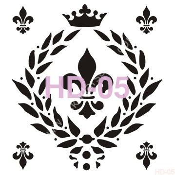 Cadence Home Decor Mobilya - Duvar Stencil 45x45cm HD-05