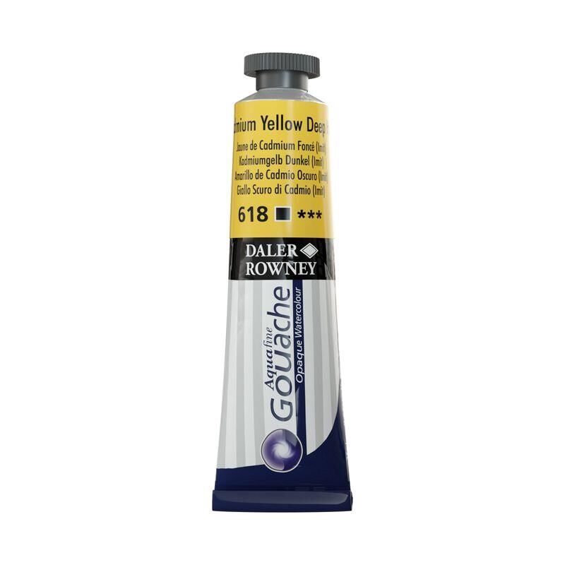 Daler Rowney Aquafine Guaj Boya Tüp 15ml Cad. Yellow Deep Hue 618