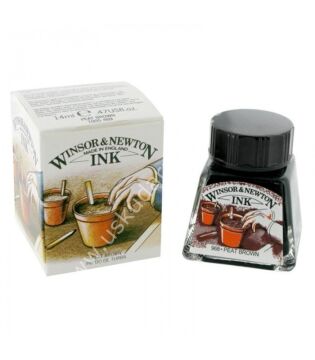 Winsor & Newton Çizim Mürekkebi 14ml 968 Peat Brown