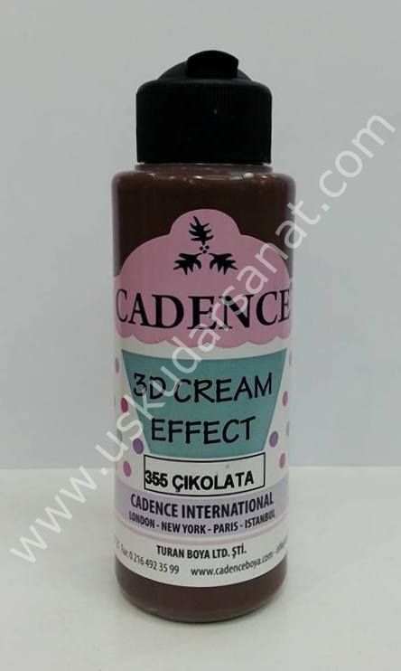 Cadence 3D Cream Effect Boya 120ml 355 Çikolata