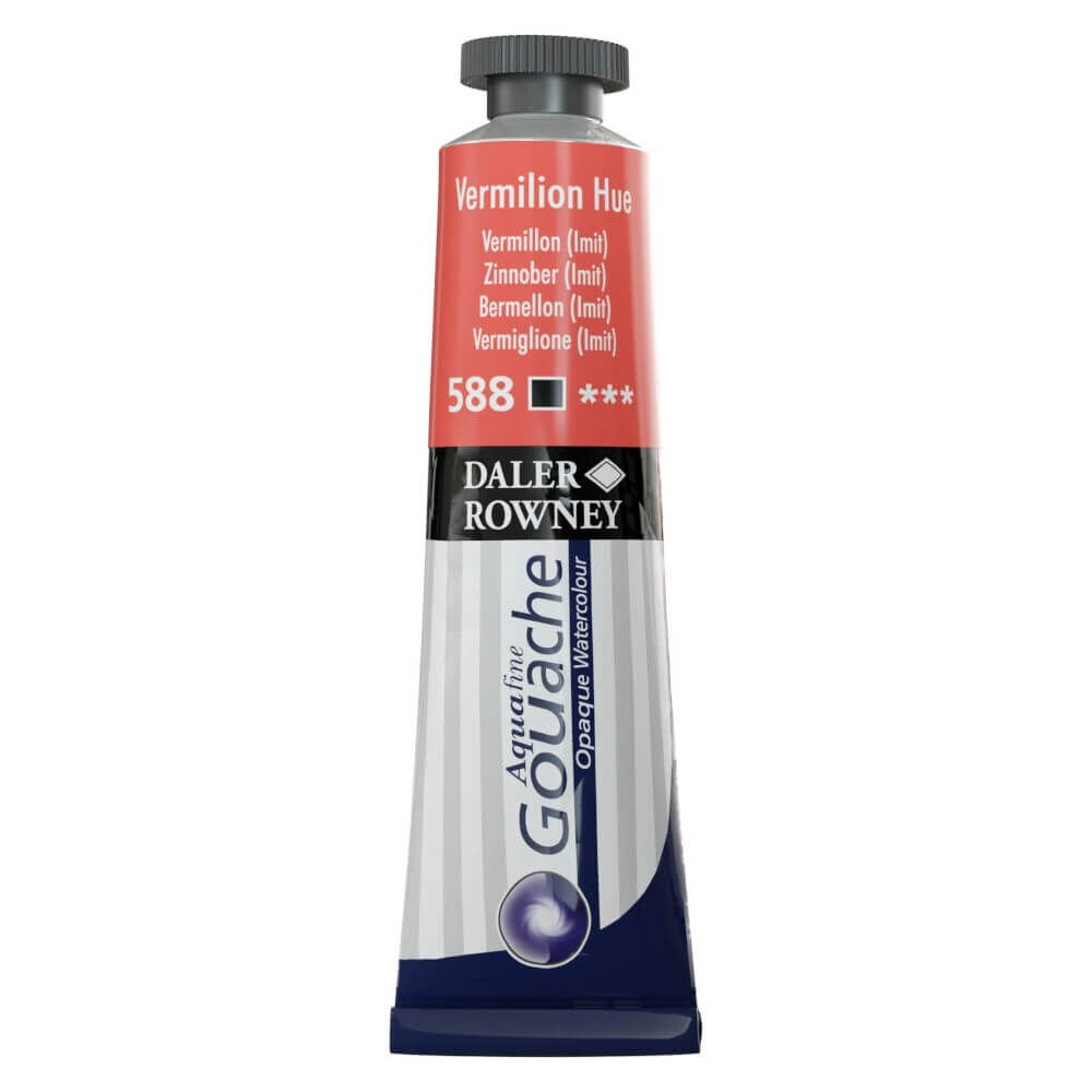 Daler Rowney Aquafine Tüp Guaj Boya 15 ml Vermilion Hue 588