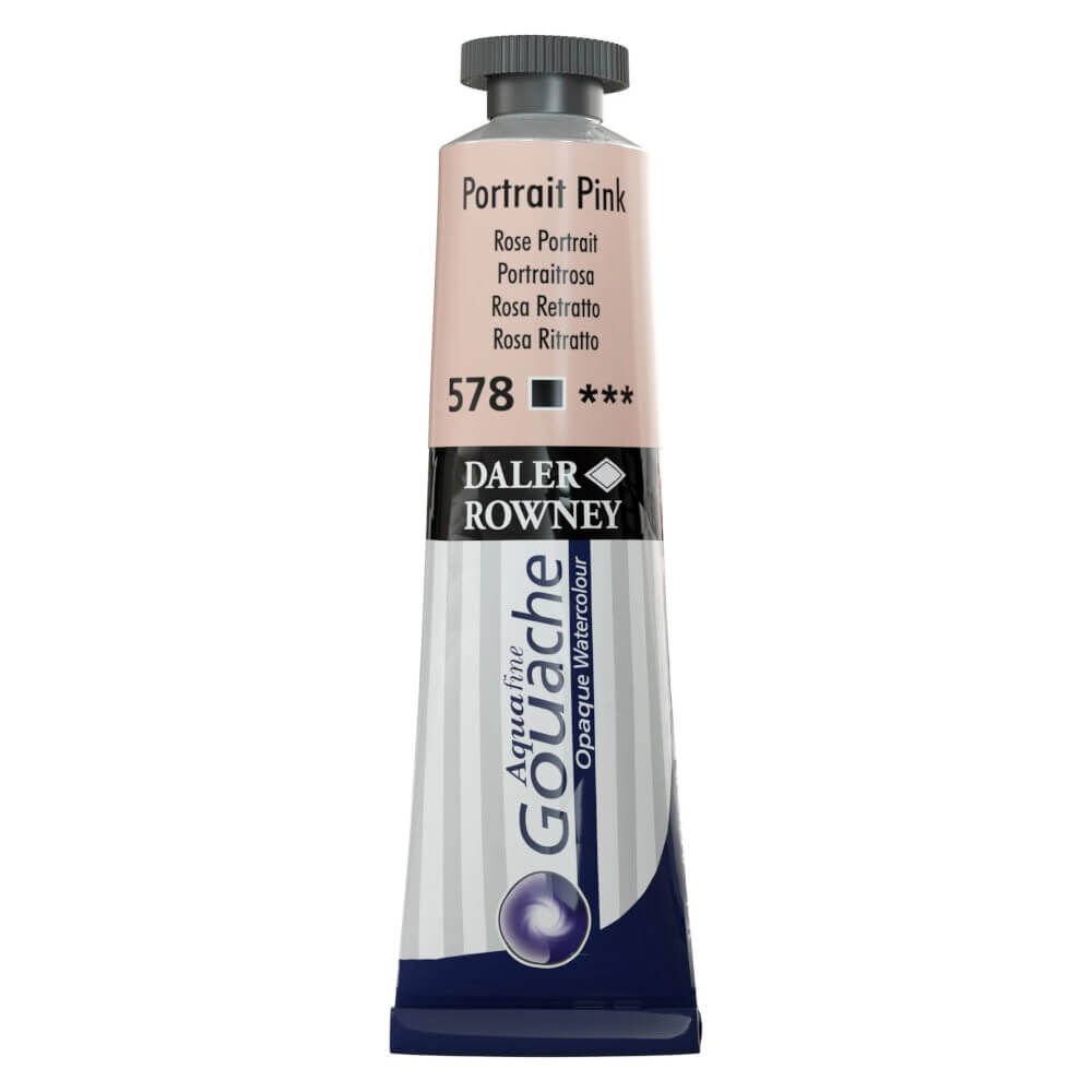 Daler Rowney Aquafine Tüp Guaj Boya 15 ml Peach Pink (Portrait Pink) 578