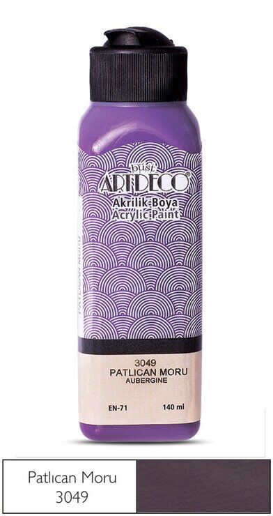 Artdeco Yeni Formül Akrilik Boya 140 ml 3049 Patlıcan Moru
