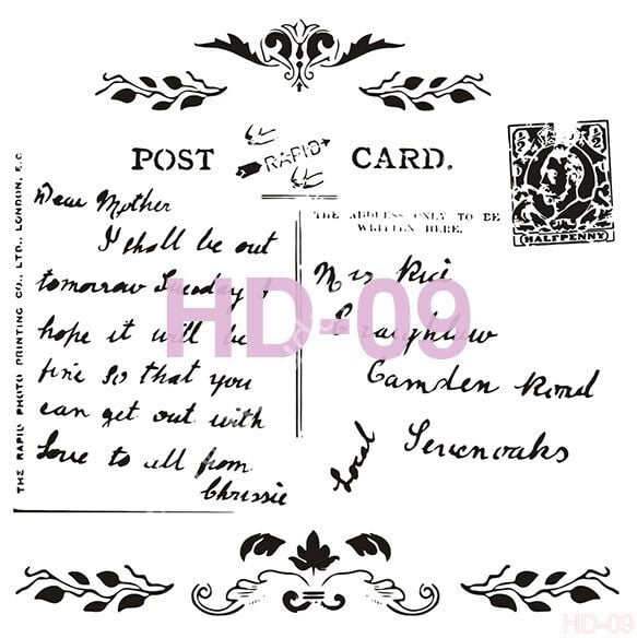 Cadence Home Decor Mobilya - Duvar Stencil 45x45cm HD-10