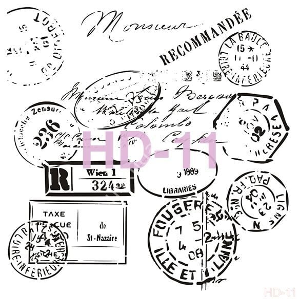 Cadence Home Decor Mobilya - Duvar Stencil 45x45cm HD-11