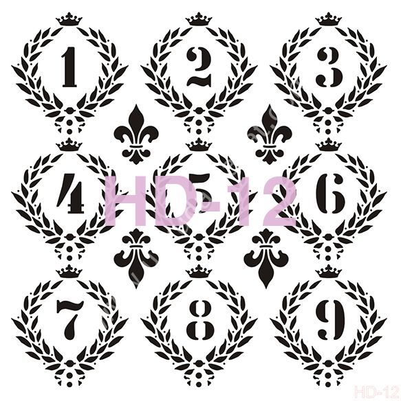 Cadence Home Decor Mobilya - Duvar Stencil 45x45cm HD-12
