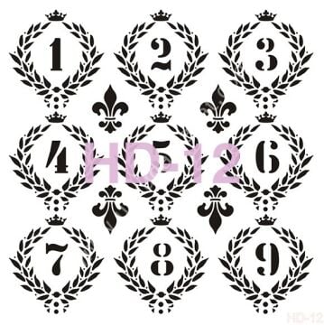 Cadence Home Decor Mobilya - Duvar Stencil 45x45cm HD-12