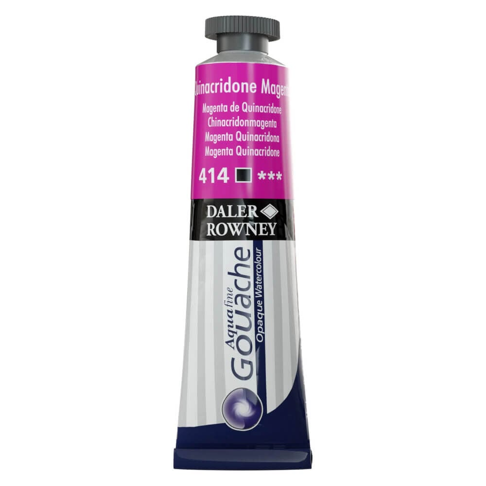 Daler Rowney Aquafine Tüp Guaj Boya 15 ml Quinacridone Magenta 414