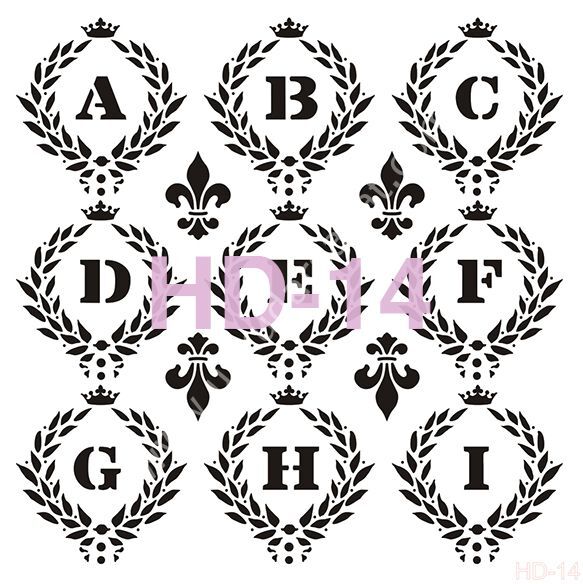 Cadence Home Decor Mobilya - Duvar Stencil 45x45cm HD-14